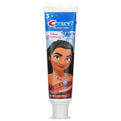 Купить Crest Fluoride Anticavity Toothpaste, Disney Princess Moana, Bubble Gum, 4.2 oz (119 g)