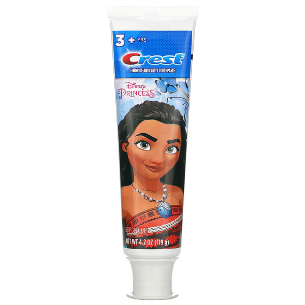 Fluoride Anticavity Toothpaste, Disney Princess Moana, Bubble Gum,  4.2 oz (119 g)