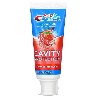 Купить Crest Kids, Fluoride Anticavity Toothpaste, For Ages 2+, Strawberry Rush, 4.2 oz (119 g)
