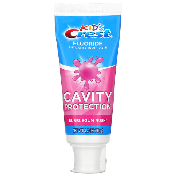 Crest‏, Kids, Fluoride Anticavity Toothpaste, Bubblegum Rush, 4.2 oz (119 g)