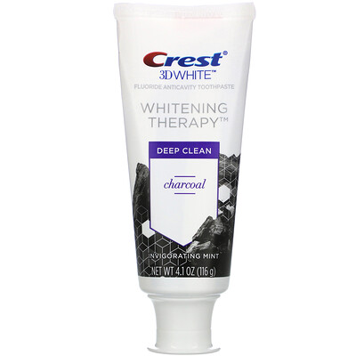 Купить Crest 3D White, Whitening Therapy, Fluoride Anticavity Toothpaste, Charcoal, Invigorating Mint, 4.1 oz (116 g)