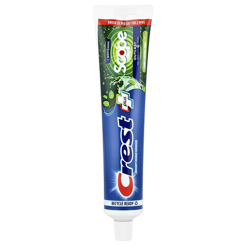 Crest Plus, Scope, Outlast + Whitening, Anticavity Fluoride Toothpaste, Mint, 5.4 oz (153 g)
