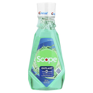 Crest, Scope®（スコープ）、Outlast™（アウトラスト）、マウスウォッシュ、フレッシュミント、500ml（16.9液量オンス）