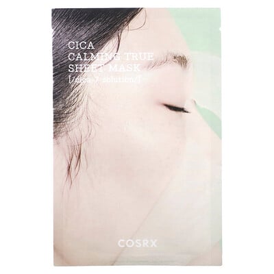 CosRx Pure Fit, Cica Calming True, успокаивающая тканевая маска, 1шт., 21мл (0,71жидк.унции)