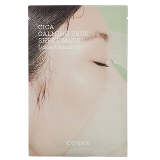 Cosrx, Pure Fit, 시카 카밍 트루 뷰티 시트 마스크, 1매, 21ml(0.71fl oz)