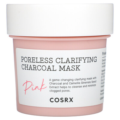 Cosrx Очищающая маска с древесным углем без пор, розовая, 110 г (3,88 унции)