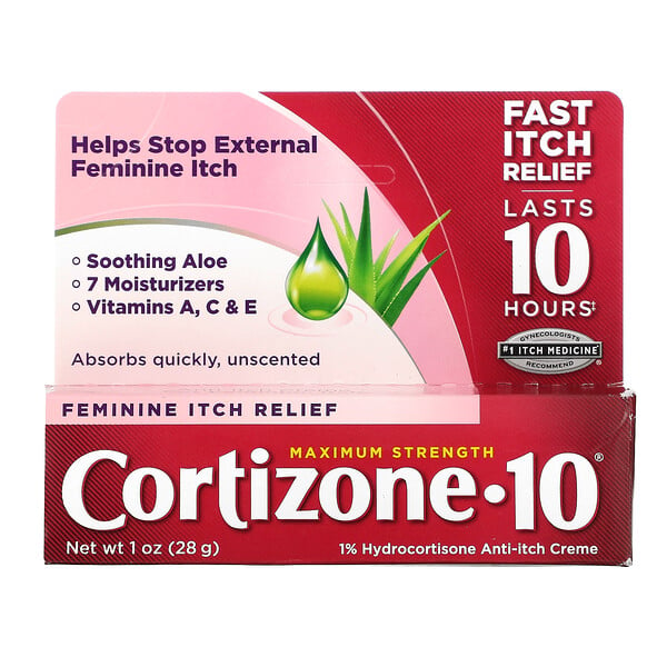 1% Hydrocortisone Anti-Itch Creme, Feminine Itch Relief, Maximum Strength, 1 oz (28 g)