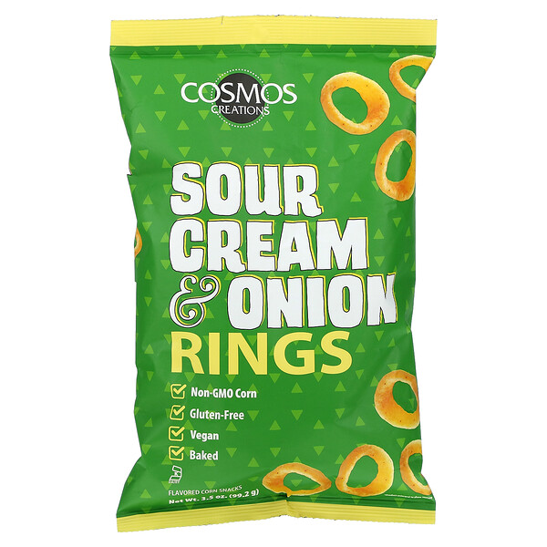 Cosmos Creations, Sour Cream & Onion Rings, 3.5 oz (99.2 g)