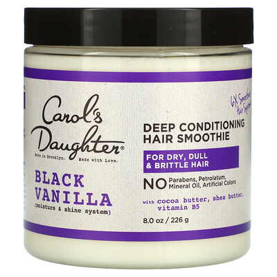 Купить Carol's Daughter Black Vanilla, Moisture & Shine System, смузи для глубокого кондиционирования волос, для сухих, тусклых и ломких волос, 226 г (8 унций)