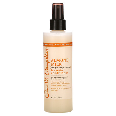 Carol's Daughter, Almond Milk, Daily Damage Repair, Leave-In Conditioner, For Extremely Damaged, Over-Processed Hair, 8 fl oz (236 ml)