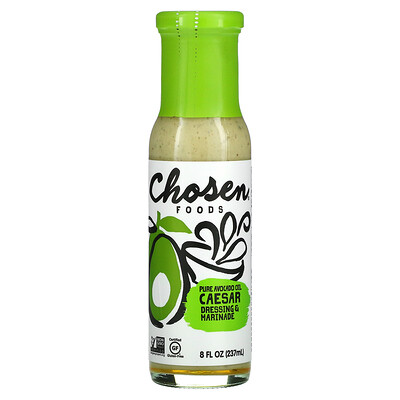 Chosen Foods Чистое масло авокадо, заправка и маринад, цезарь, 237 мл (8 жидк. Унций)