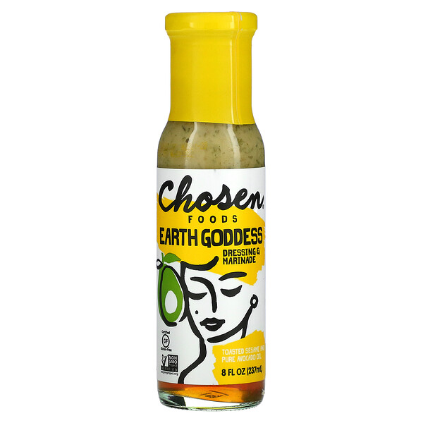 Chosen Foods‏, Earth Goddess Dressing & Marinade, Toasted Sesame & Pure Avocado Oil, 8 fl oz (237 ml)