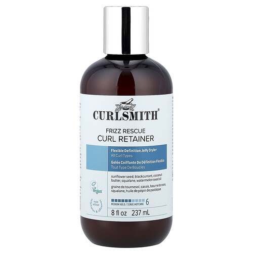 Curlsmith Frizz Rescue Curl Retainer, Medium Hold, All Curl Types, 8 fl oz (237 ml)
