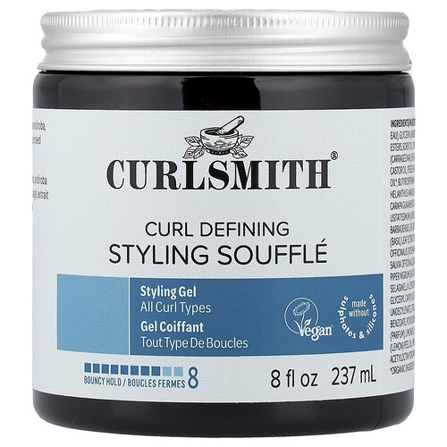 Curlsmith Curl Defining Styling Souffle, Bouncy Hold, All Curls Types, 8 fl oz (237 ml)