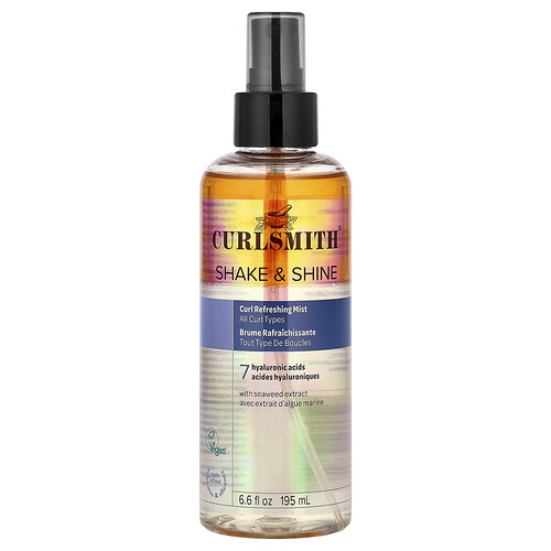 Curlsmith Shake & Shine, Curl Refreshing Mist, All Curl Types, 6.6 fl oz (195 ml)