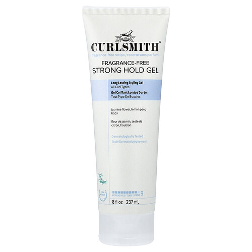 Curlsmith Strong Hold Gel, All Curl Types, Fragrance Free, 8 fl oz (237 ml)