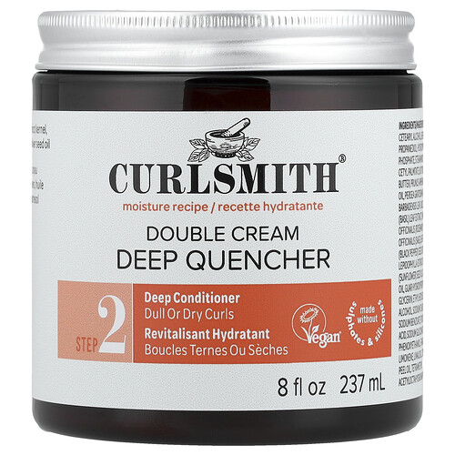 Curlsmith Double Cream Deep Quencher, Step 2, Dull or Dry Curls, 8 fl oz (237 ml)