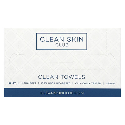 Clean Skin Club Clean Towels Disposable 25 Count