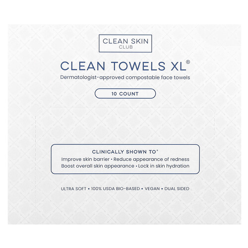 Clean Skin Club Clean Towels XL 10 Count