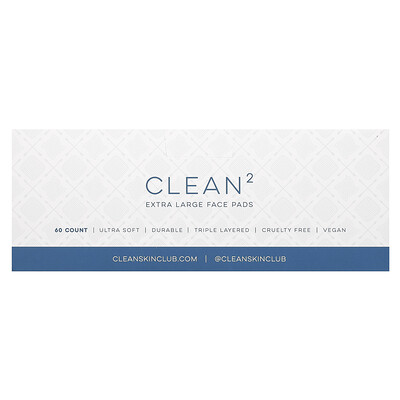 Product Image for Clean Skin Club, Clean2 Face Pads, Extra Large, 60 Count