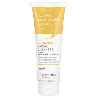 Cosmedica Skincare, Vitamin C Pembersih Wajah, Formula Super Antioksidan, 120 ml (4 ons)