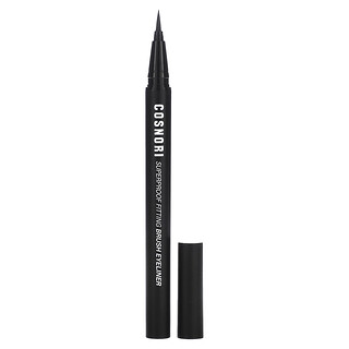 Cosnori, Delineador de ojos con brocha superresistente, Negro`` 0,6 g (0,02 oz. Líq.)