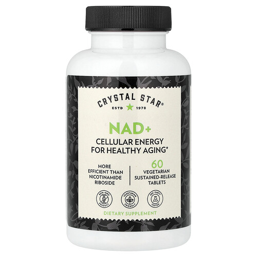 Crystal Star NAD+, 60 Vegetarian Sustained-Release Tablets