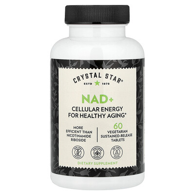 Product Image for Crystal Star, NAD+, 60 Vegetarian Sustained-Release Tablets