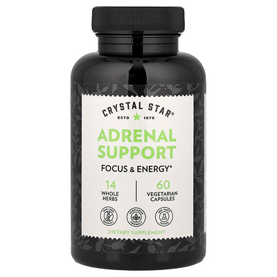 Photos - Vitamins & Minerals CRYSTAL Star, Adrenal Support, 60 Vegetarian Capsules CSR-01000 