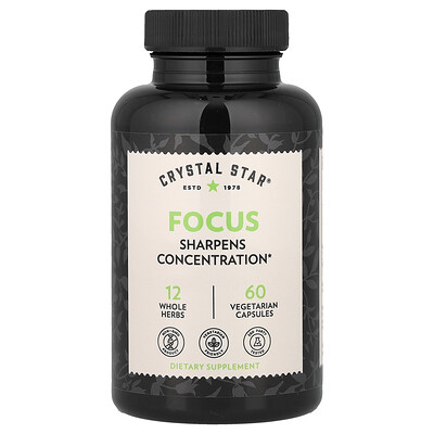Crystal Star, Focus, 60 cápsulas vegetales