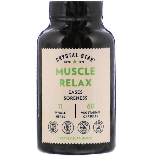 Crystal Star, Muscle Relax, 60 Vegetarian Capsules