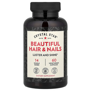 Crystal Star, Cabelo e Unhas Bonitas, 60 Cápsulas Vegetarianas