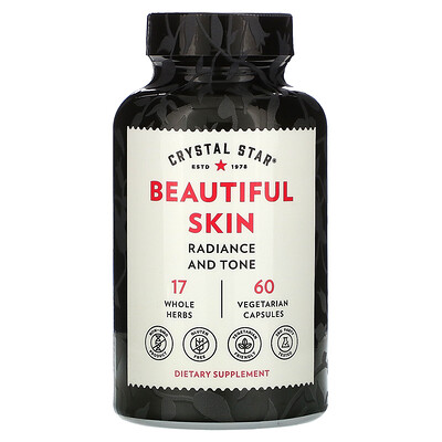 

Crystal Star, Beautiful Skin, 60 Vegetarian Capsules