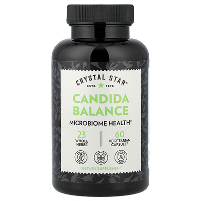 Crystal Star, Candida Balance, Suplemento para la salud del microbioma, 60 cápsulas vegetales