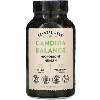 Crystal Star, Candida Balance, Suplemento para la salud del microbioma, 60 cápsulas vegetales