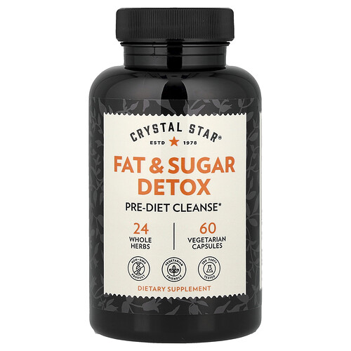 Crystal Star, Fat & Sugar Detox, Fett- und Zuckerentgiftung, 60 pflanzliche Kapseln