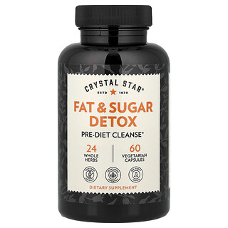 Crystal Star, Detox per grassi e zuccheri, 60 capsule vegetariane