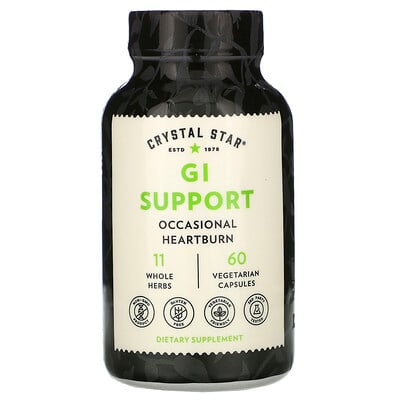 

Crystal Star, GI Support, 60 Vegetarian Capsules