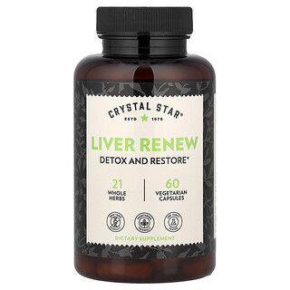 Crystal Star, Renovação do Fígado, 60 Cápsulas Vegetarianas