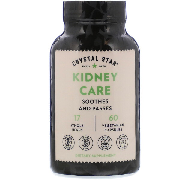 Crystal Star‏, Kidney Care, ‏60 כמוסות צמחיות