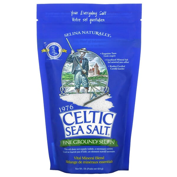 Celtic Sea Salt‏, فاين جروند، مزيج المعادن الحيوية، 1 رطل (454 غرام)