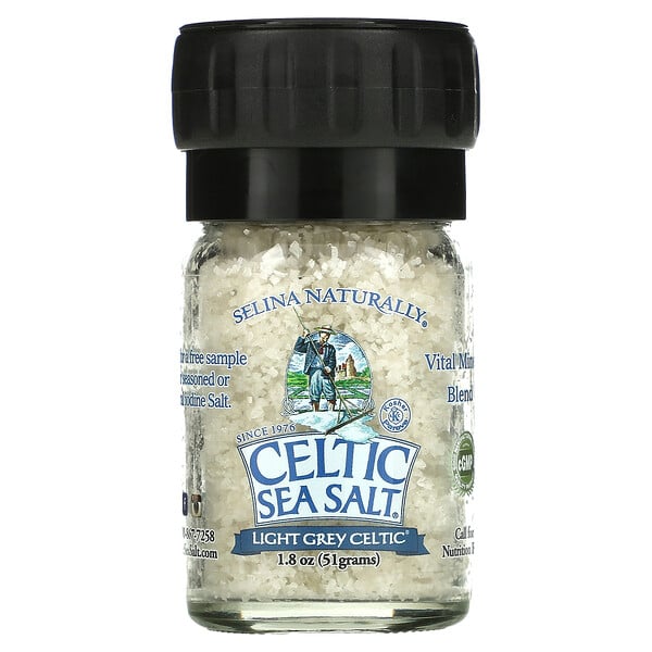 Light Grey Celtic, Vital Mineral Blend, Mini Salt Grinder, 1.8 oz (51 g)