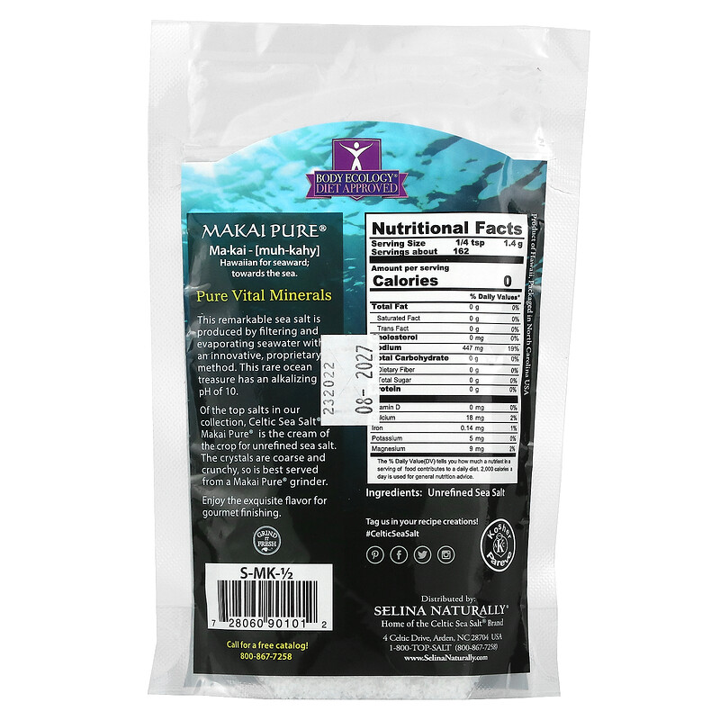 Celtic Sea Salt, Makai Pure, Unrefined Sea Salt, 1/2 lb (227 g) iHerb