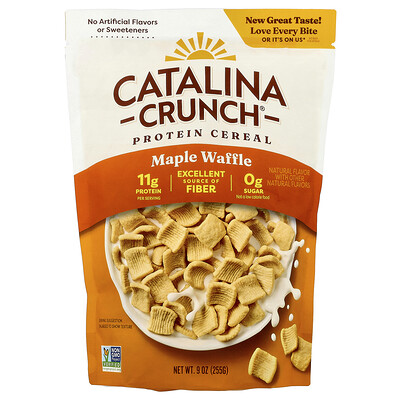 Catalina Crunch, Cereal proteico, Waffle con jarabe de arce, 255 g (9 oz)