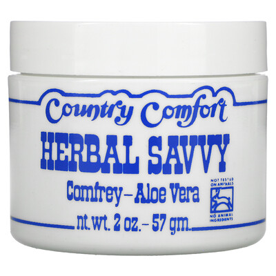 Country Comfort Herbal Savvy, окопник и алоэ вера, 57 г (2 унции)