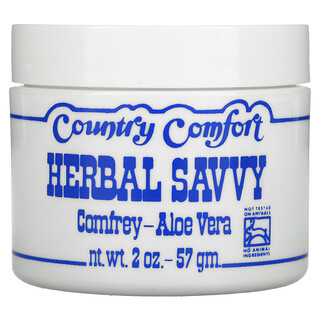 Country Comfort, Herbal Savvy، الشاغة المخزنية والصبار الشائع، 2 أونصة (57 جم)