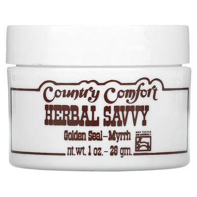 Country Comfort Herbal Savvy, желтокорень и мирра, 28г (1унция)