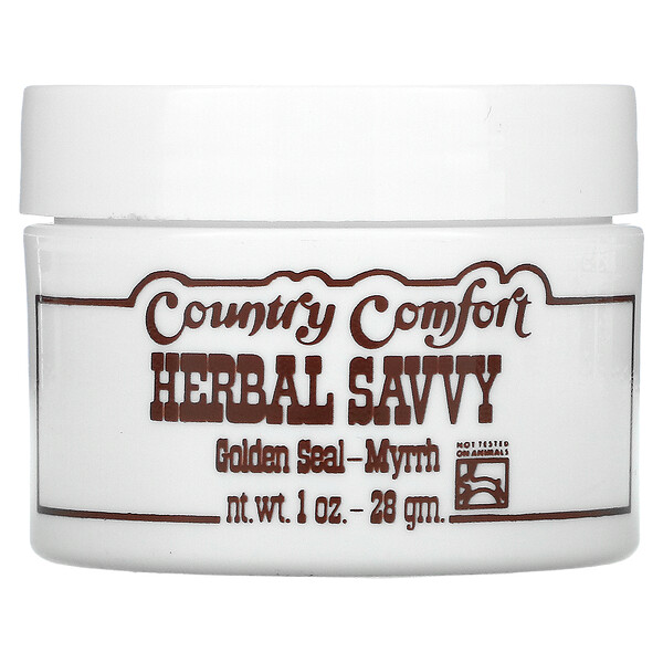 Country Comfort, Herbal Savvy, желтокорень и мирра, крем 1 унции (28 г)