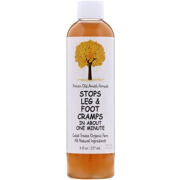 Caleb Treeze Organic Farm, Stops Leg & Foot Cramps, 8 fl oz (237 ml)