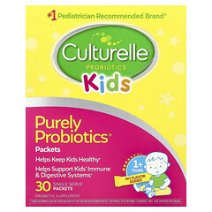 Kids, Purely Probiotics, пробіотики для дітей віком від 1 року, з нейтральним смаком, 23 мг, 30 порційних пакетиків